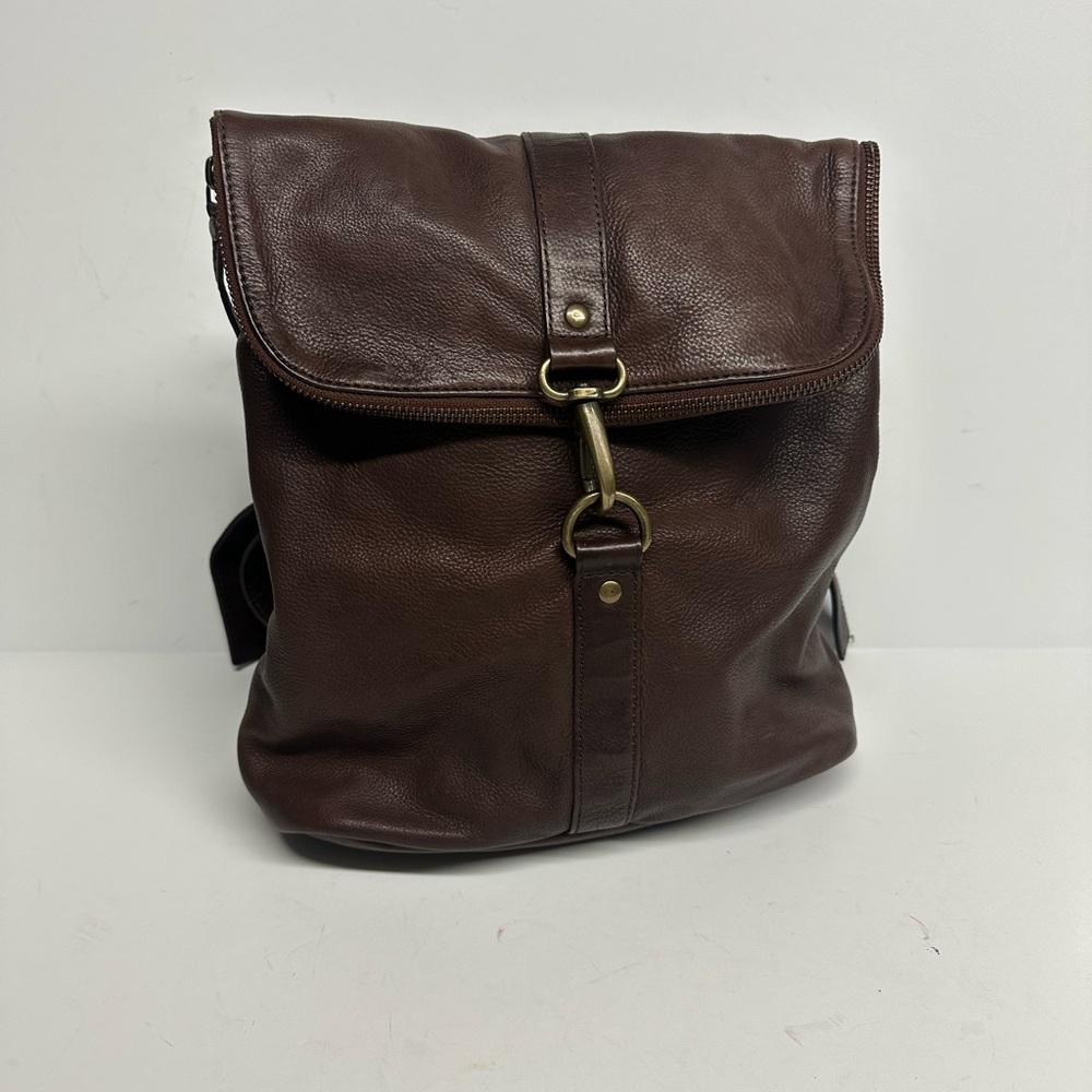 FATFACE Brown Mia Multifunctional Leather Backpack - Picture 3 of 10